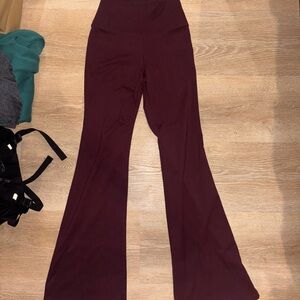 wild fable High-Waist Flared Leggings in Burgundy